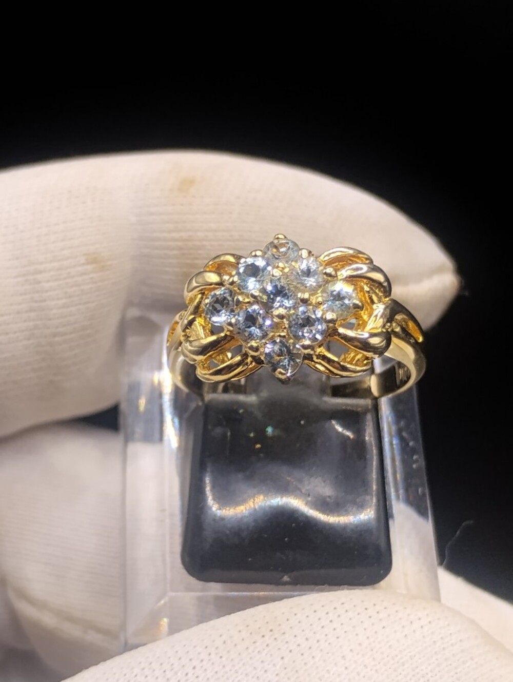 Topaz And 18k Gold Ladies Statement Ring